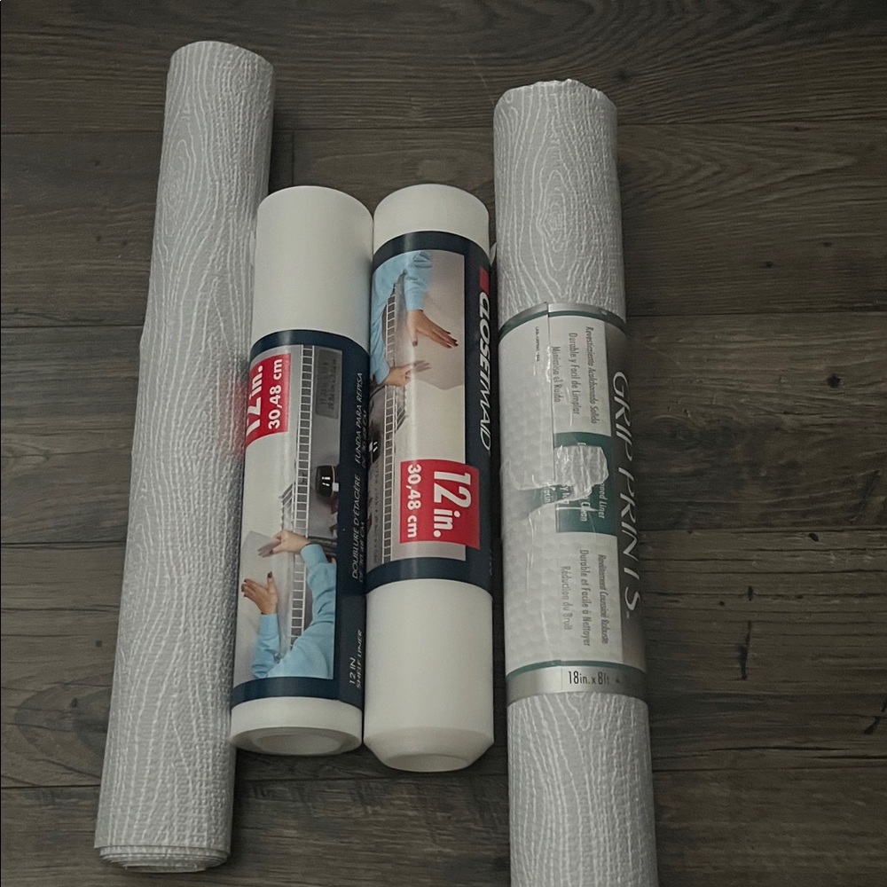 White and Grey Shelf Liner Set